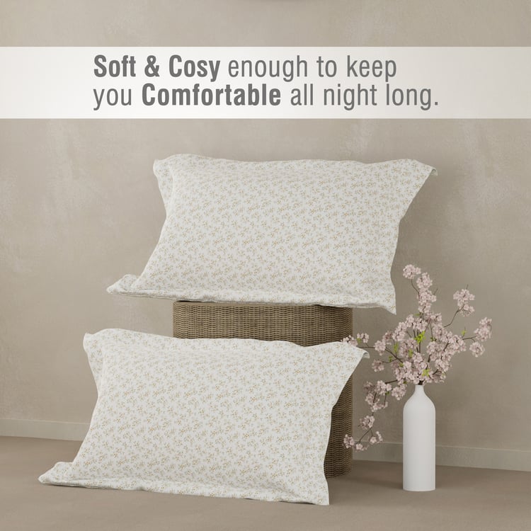 BOUTIQUE LIVING Cottage Garden Cotton 300TC Floral Print 3Pcs Super King Bedsheet Set