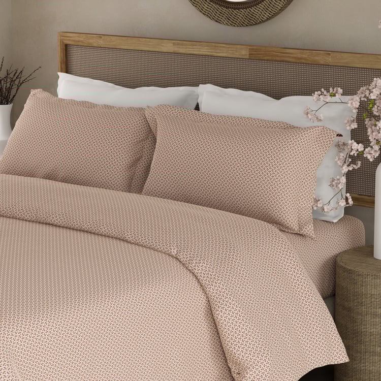 BOUTIQUE LIVING Cottage Garden Cotton 300TC Geometric Print 3Pcs Super King Bedsheet Set