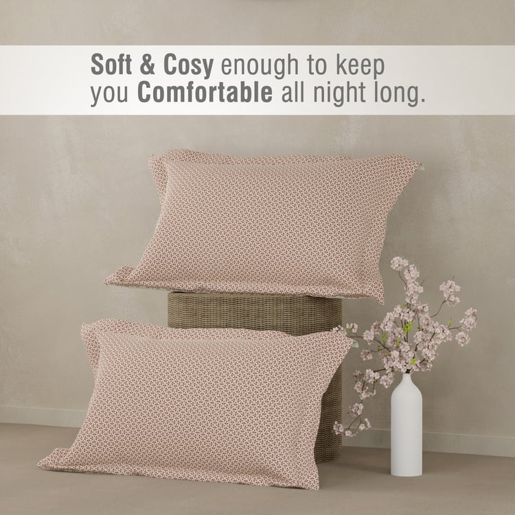 BOUTIQUE LIVING Cottage Garden Cotton 300TC Geometric Print 3Pcs Super King Bedsheet Set