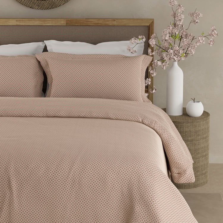 BOUTIQUE LIVING Cottage Garden Cotton 300TC Geometric Print 3Pcs Super King Bedsheet Set