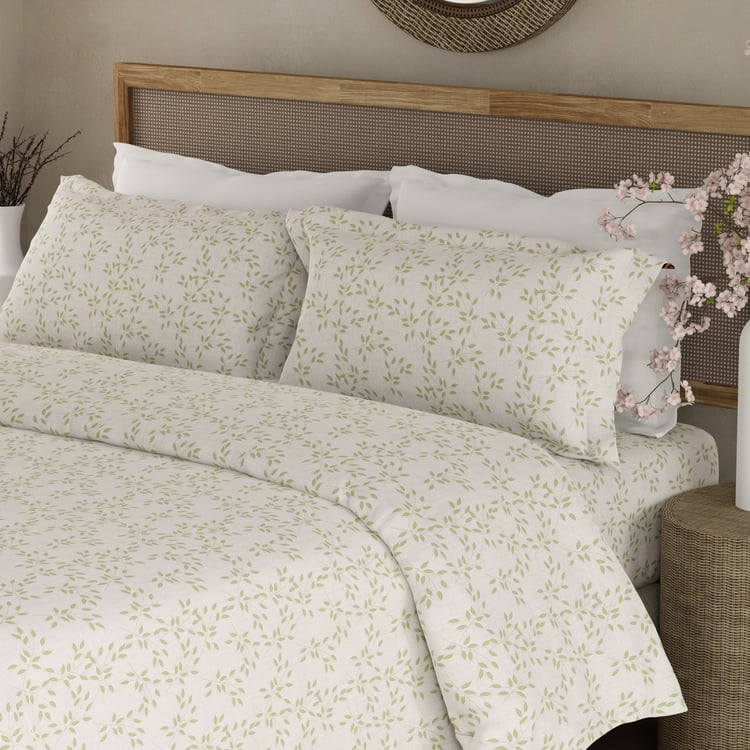 BOUTIQUE LIVING Cottage Garden Cotton 300TC Floral Print 3Pcs Super King Bedsheet Set