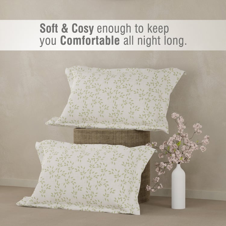 BOUTIQUE LIVING Cottage Garden Cotton 300TC Floral Print 3Pcs Super King Bedsheet Set