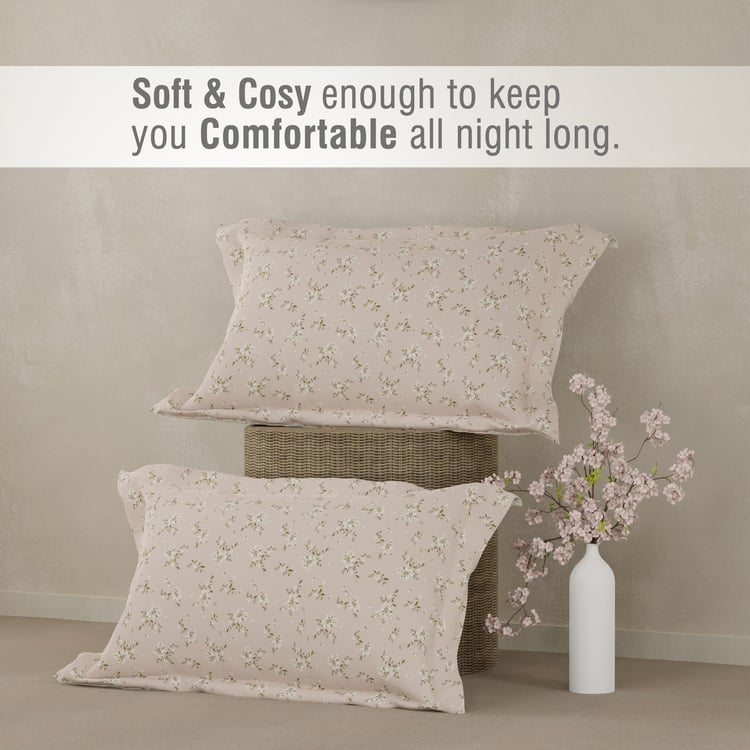BOUTIQUE LIVING Cottage Garden Cotton 300TC Floral Print 3Pcs Super King Bedsheet Set