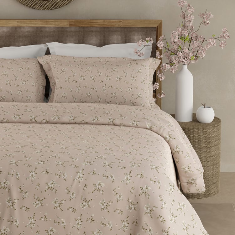 BOUTIQUE LIVING Cottage Garden Cotton 300TC Floral Print 3Pcs Super King Bedsheet Set