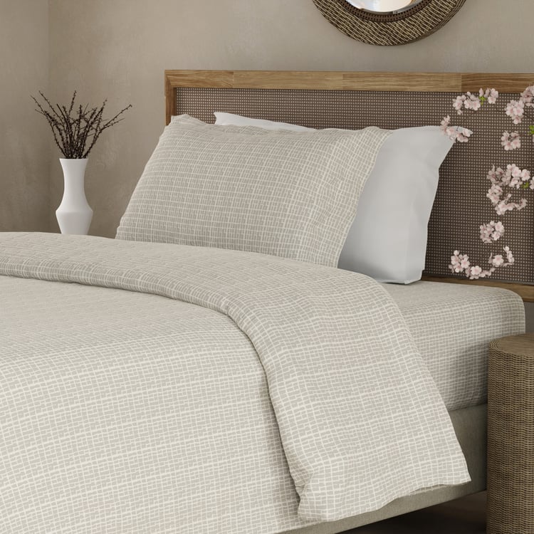 BOUTIQUE LIVING Cottage Garden Cotton 300TC Geometric Print 2Pcs Single Bedsheet Set
