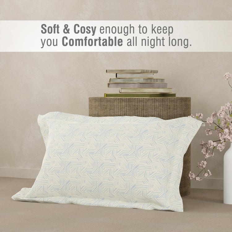 BOUTIQUE LIVING Cottage Garden Cotton 300TC Geometric Print 2Pcs Single Bedsheet Set