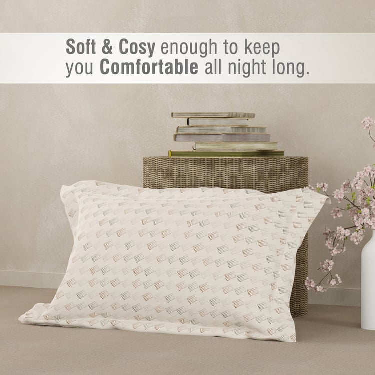 BOUTIQUE LIVING Cottage Garden Cotton 300TC Geometric Print 2Pcs Single Bedsheet Set