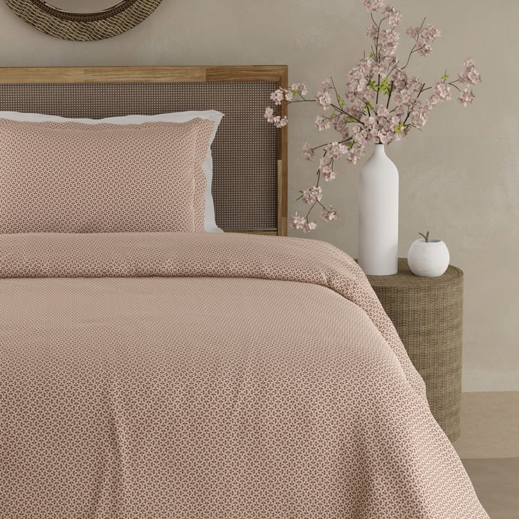 BOUTIQUE LIVING Cottage Garden Cotton 300TC Geometric Print 2Pcs Single Bedsheet Set