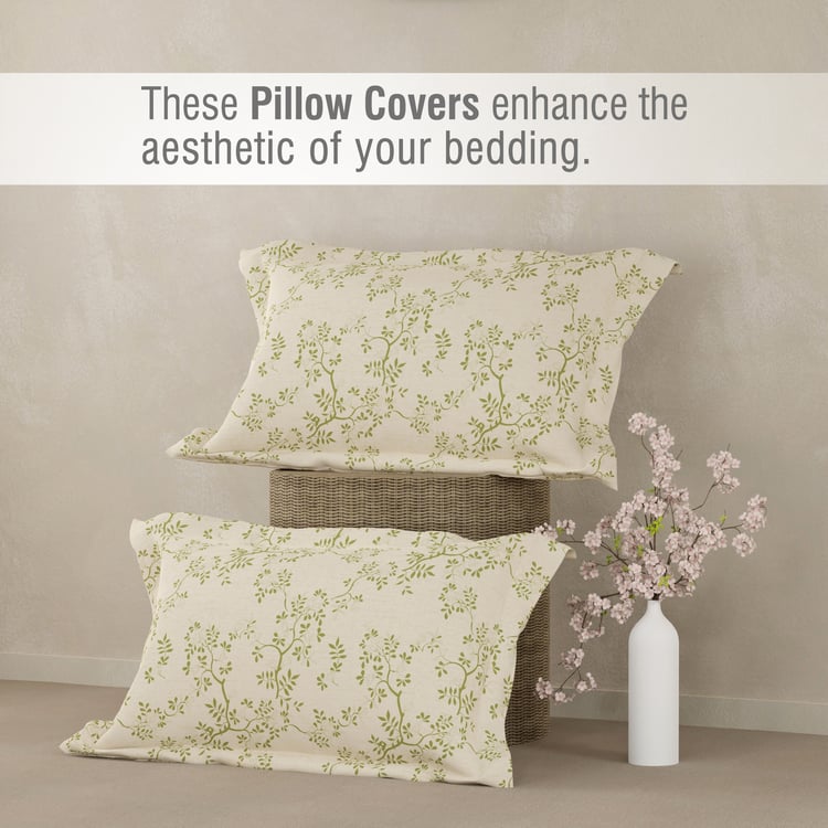 BOUTIQUE LIVING Cottage Garden Organic Cotton 300TC Floral Print 3Pcs Super King Bedsheet Set
