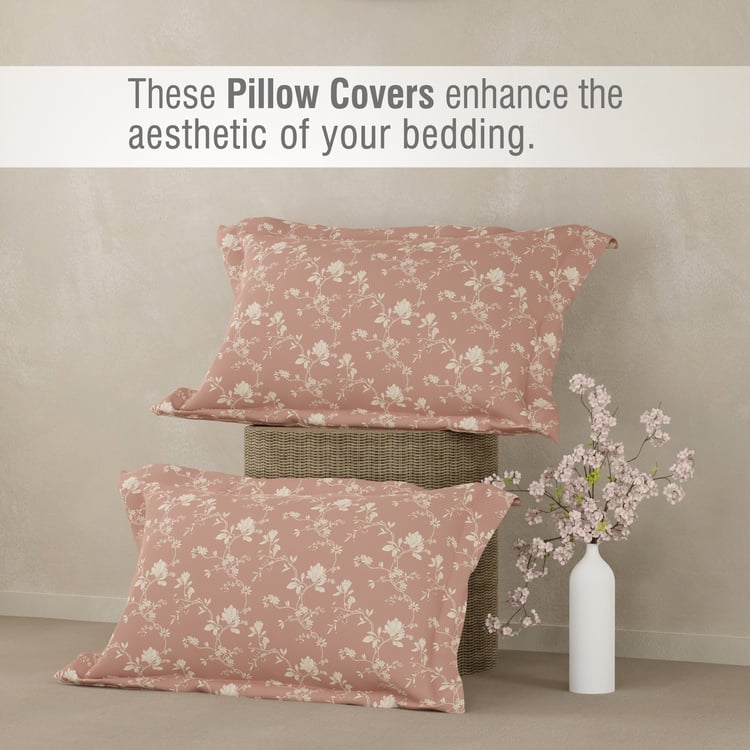 BOUTIQUE LIVING Cottage Garden Organic Cotton 300TC Floral Print 3Pcs Super King Bedsheet Set