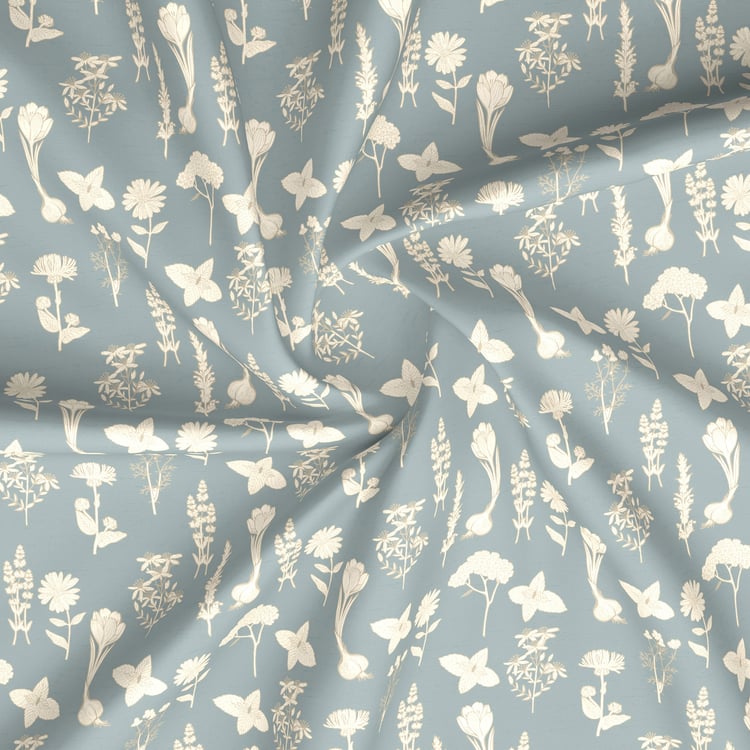 BOUTIQUE LIVING Cottage Garden Organic Cotton 300TC Floral Print 3Pcs Super King Bedsheet Set