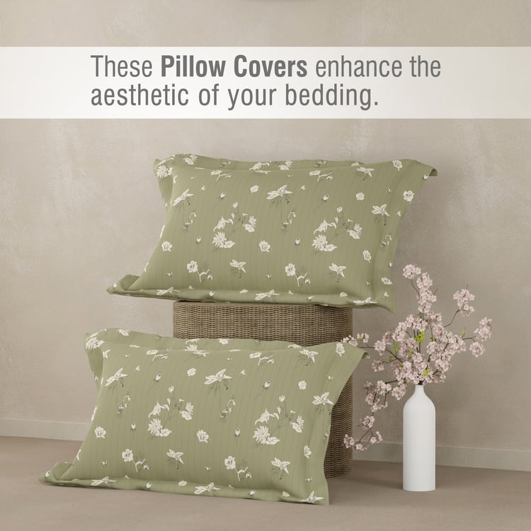 BOUTIQUE LIVING Cottage Garden Organic Cotton 300TC Floral Print 3Pcs Super King Bedsheet Set