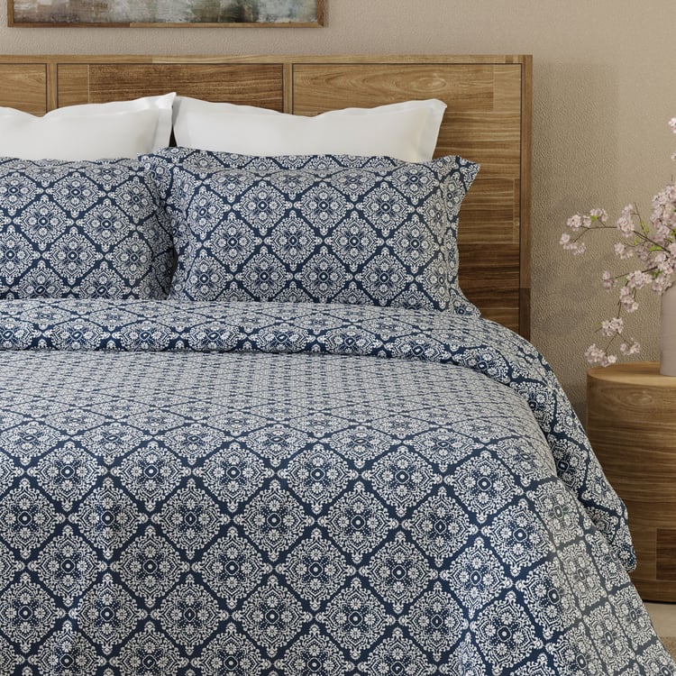 LAYERS Emaline Cotton 144TC Printed 3Pcs Queen Bedsheet Set