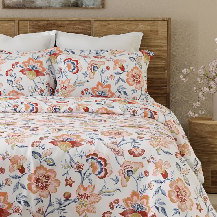 LAYERS Emaline Cotton 144TC Floral Print 3Pcs Queen Bedsheet Set