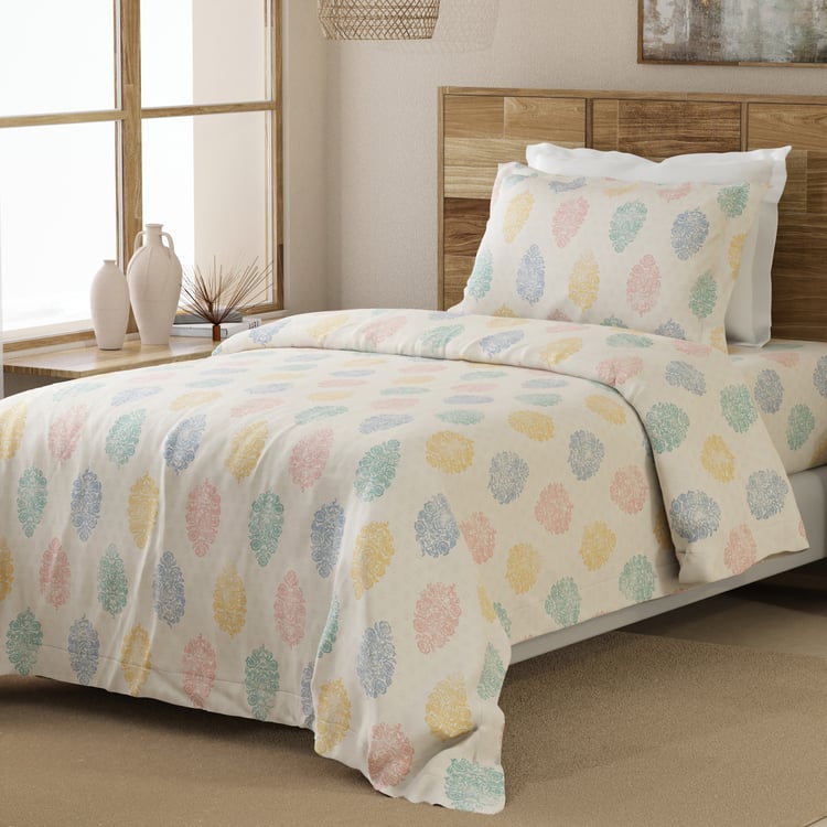 LAYERS Emaline Cotton 144TC Printed 2Pcs Single Bedsheet Set