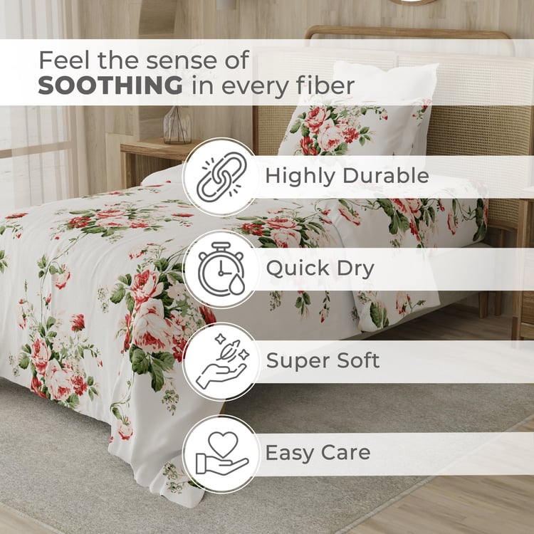 LAYERS Zen 225TC Floral Print 2Pcs Single Bedsheet Set