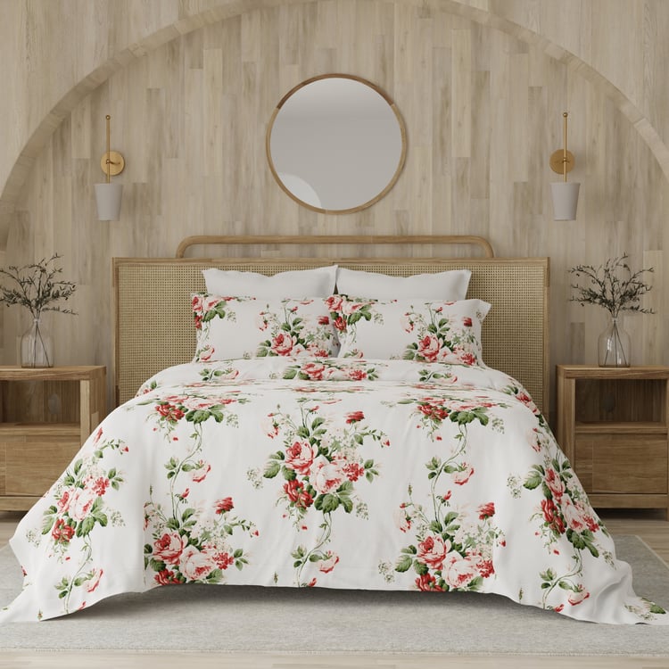 LAYERS Zen 225TC Floral Print 3Pcs King Bedsheet Set