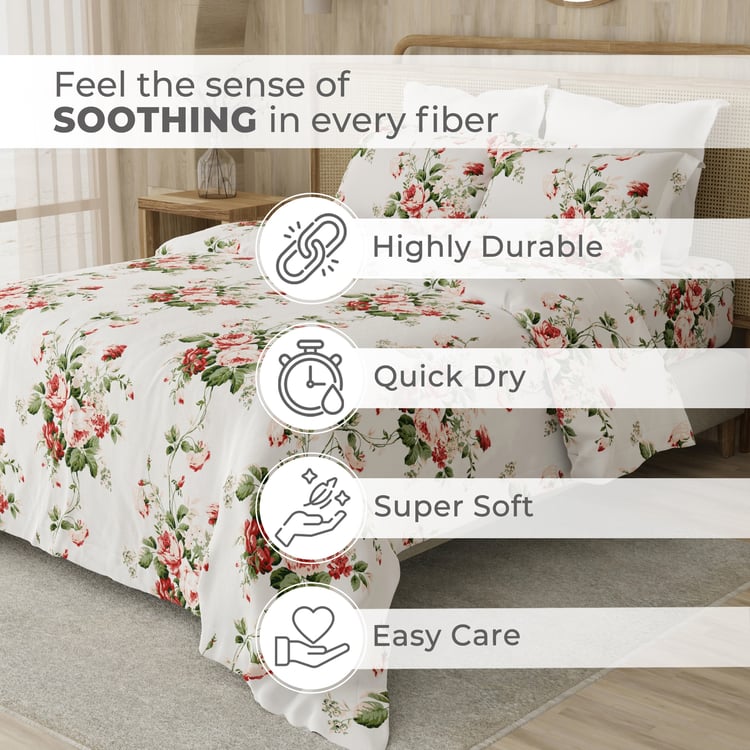 LAYERS Zen 225TC Floral Print 3Pcs King Bedsheet Set
