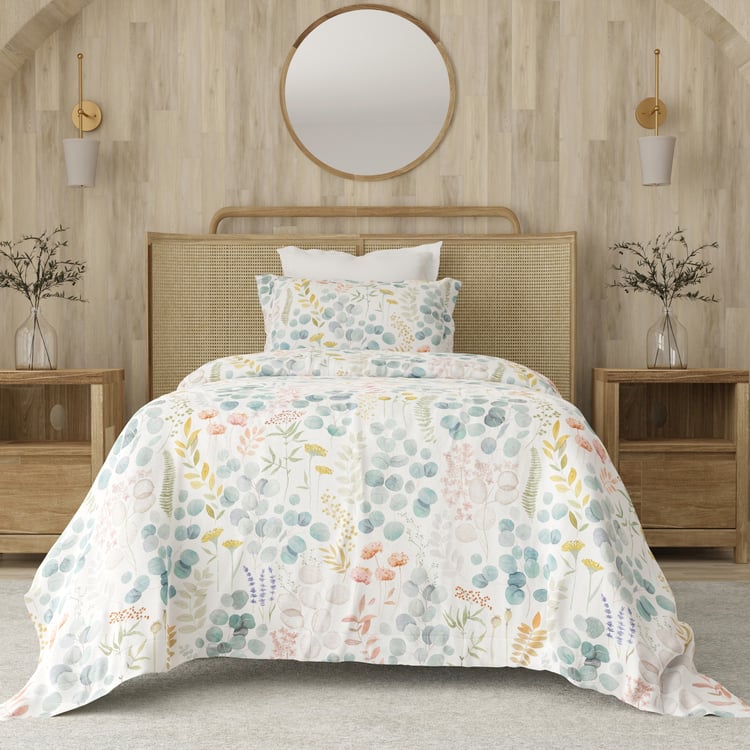 LAYERS Zen 225TC Printed 2Pcs Single Bedsheet Set