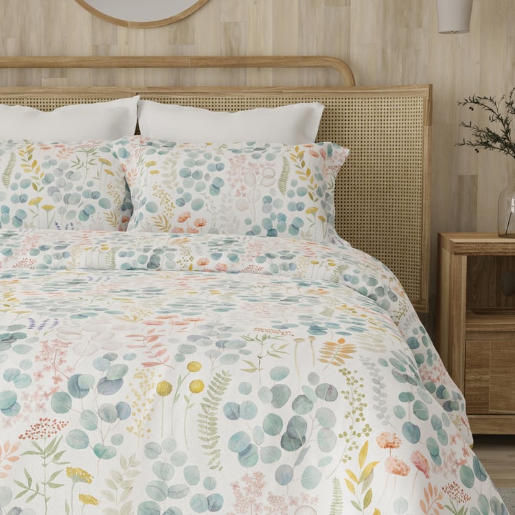 LAYERS Zen 225TC Printed 3Pcs Queen Bedsheet Set
