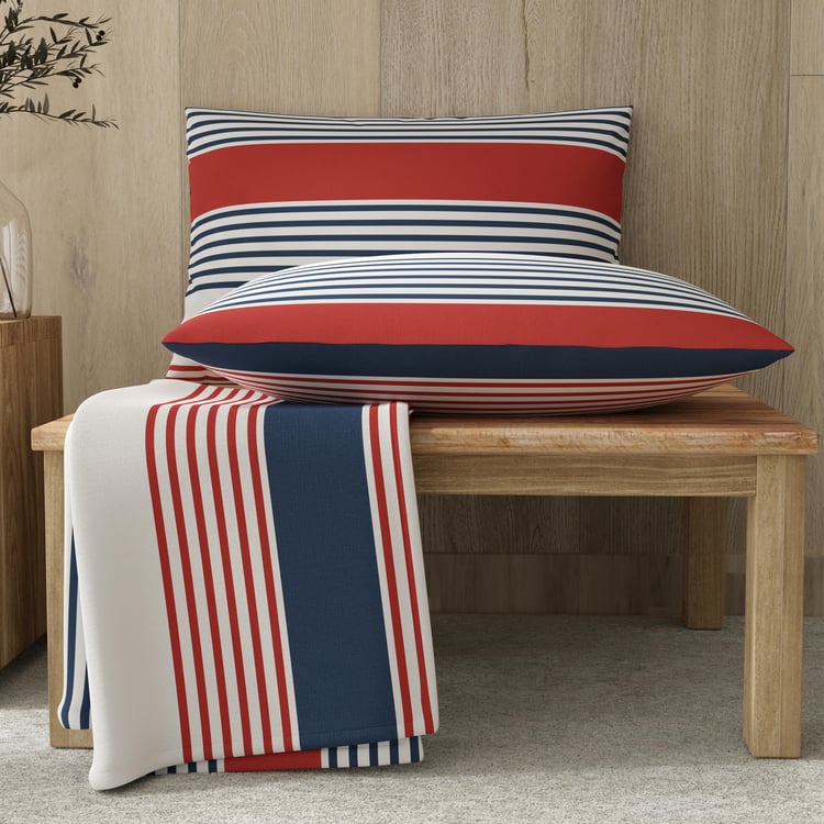 LAYERS Zen 225TC Striped 3Pcs King Bedsheet Set