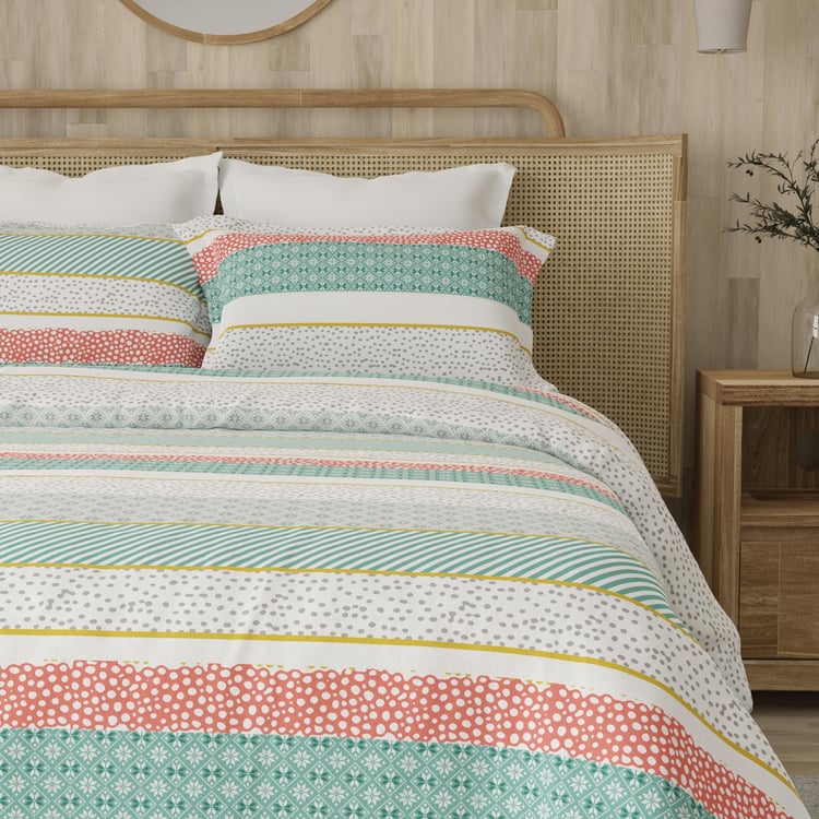 LAYERS Zen 225TC Printed 3Pcs King Bedsheet Set