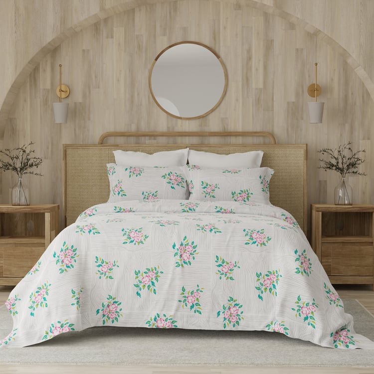 LAYERS Zen 225TC Floral Print 3Pcs King Bedsheet Set