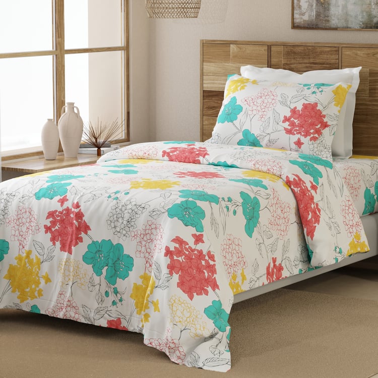 LAYERS Emaline Cotton 144TC Floral Print 2Pcs Single Bedsheet Set
