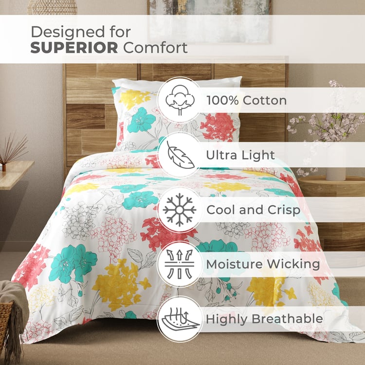 LAYERS Emaline Cotton 144TC Floral Print 2Pcs Single Bedsheet Set