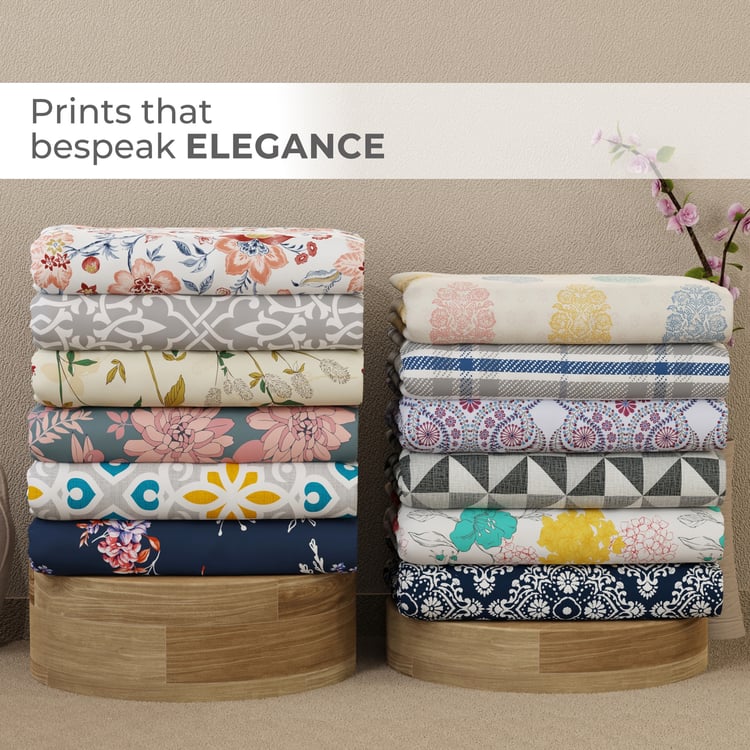 LAYERS Emaline Cotton 144TC Floral Print 3Pcs King Bedsheet Set