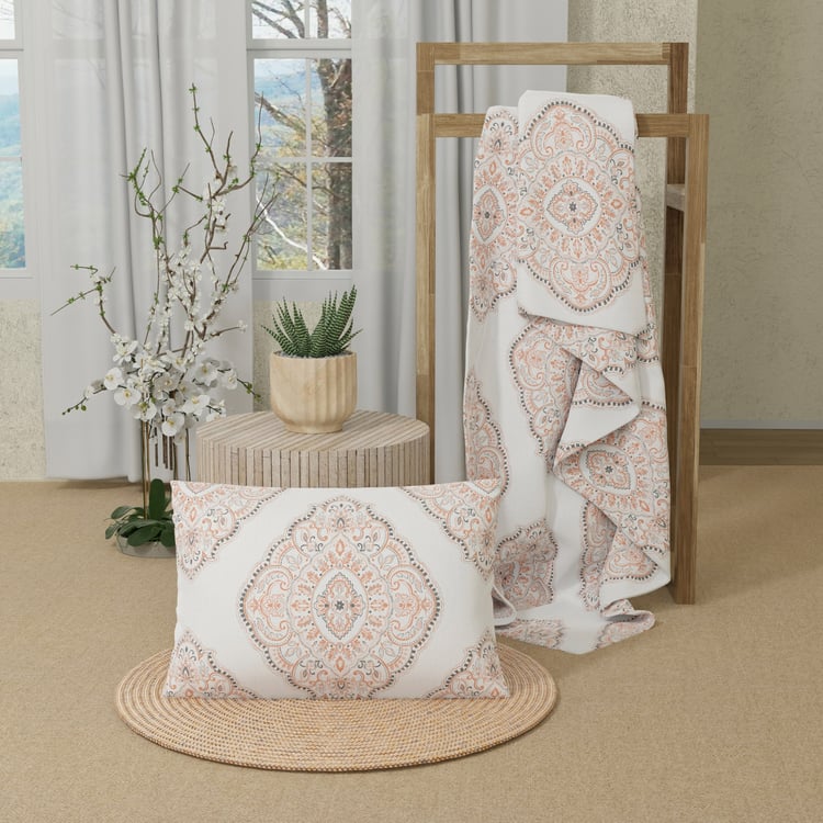 COLOR SENSE Serenity Cotton 200TC Printed 2Pcs Single Bedsheet Set