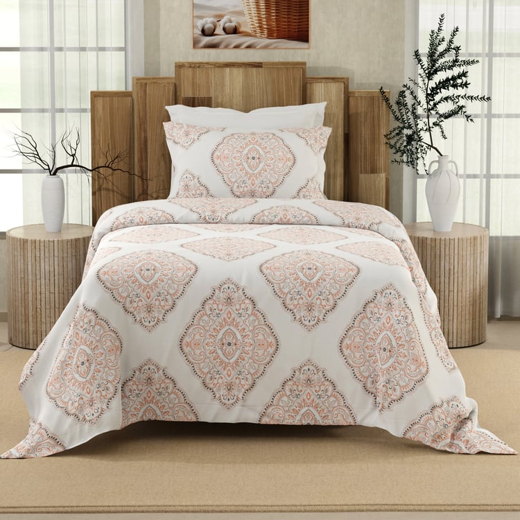 COLOR SENSE Serenity Cotton 200TC Printed 2Pcs Single Bedsheet Set