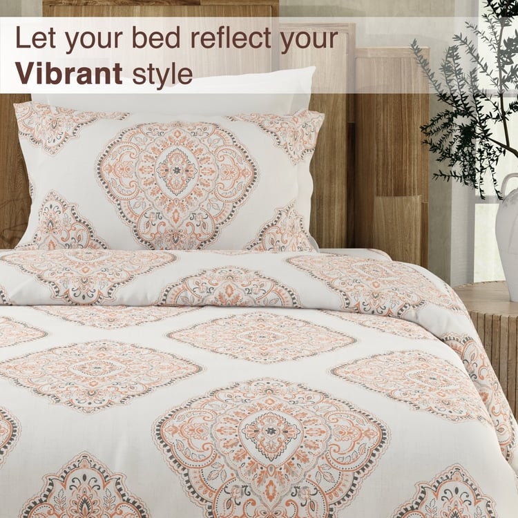 COLOR SENSE Serenity Cotton 200TC Printed 2Pcs Single Bedsheet Set