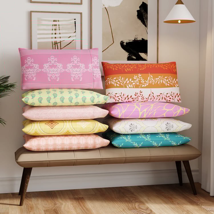 COLOR SENSE Ivy Microfibre Floral Print 3Pcs Queen Bedsheet Set