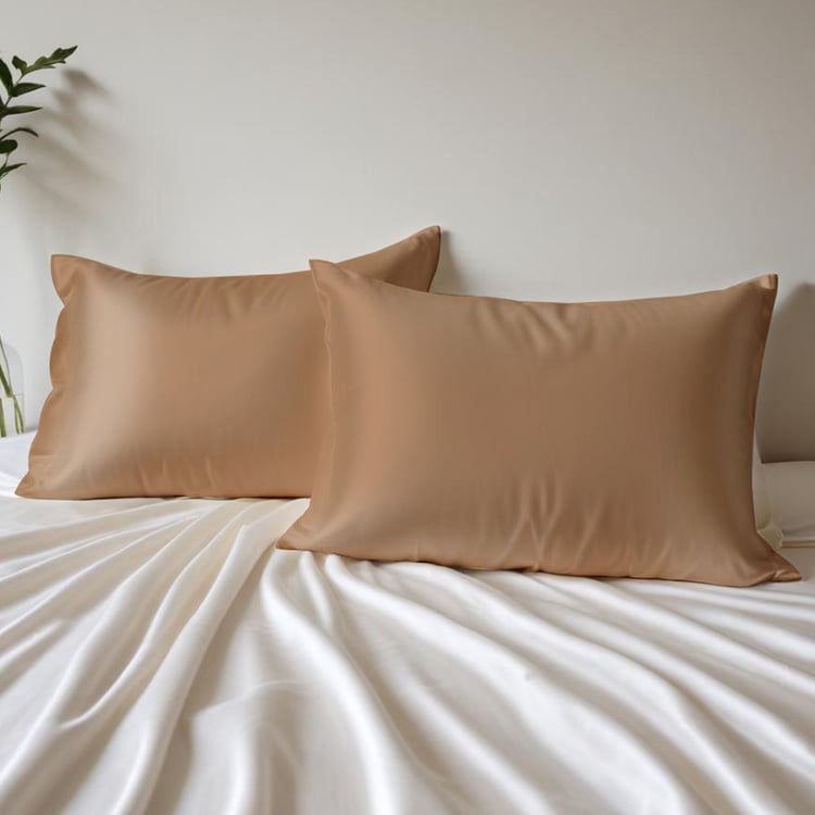 LAYERS Micro Satin Set of 2 Pillow Covers - 69x46cm