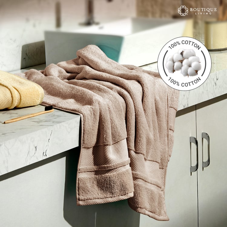 BOUTIQUE LIVING Platinum Pulse Cotton Bath Towel - 150x75cm