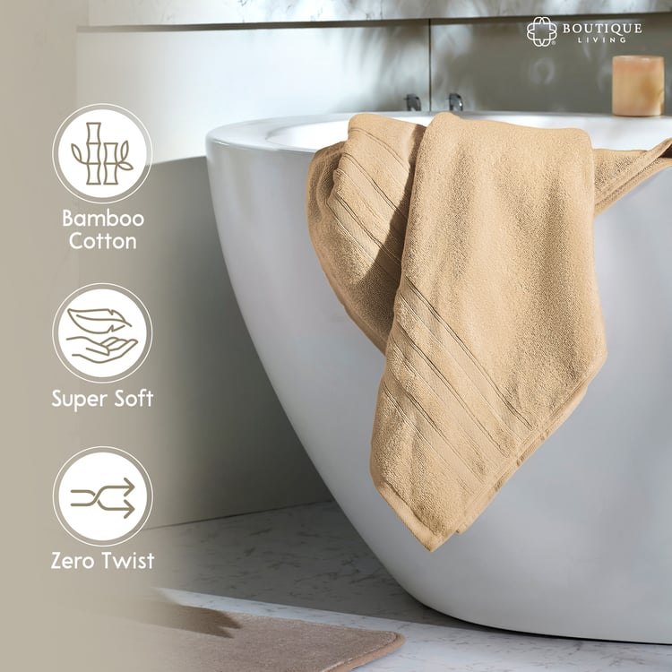 BOUTIQUE LIVING Zen Cotton Bamboo Bath Towel - 150x75cm