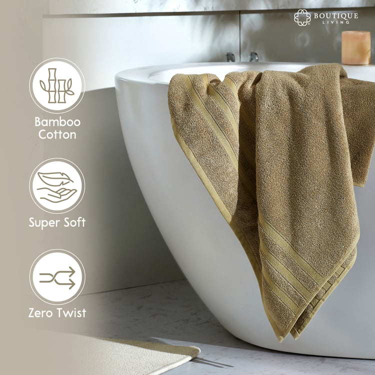 BOUTIQUE LIVING Zen Bamboo Cotton Bath Towel - 150x75cm