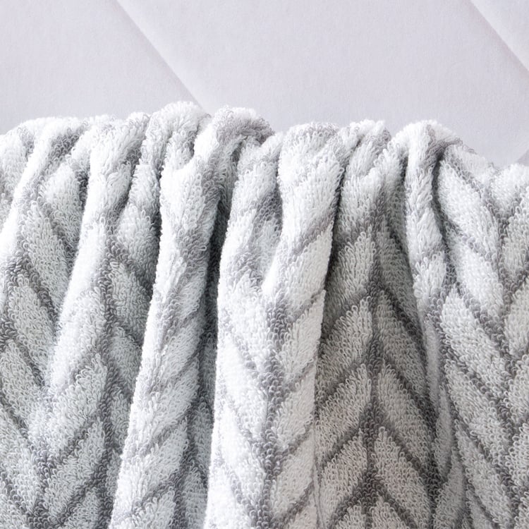 Nova Ashfall Chevron Cotton Jacquard Hand Towel - 40x60cm