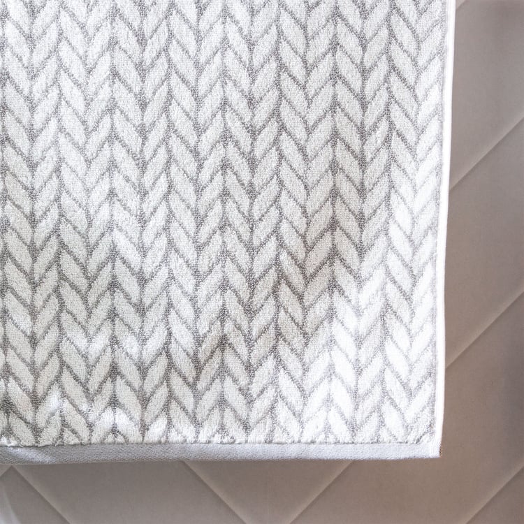Nova Ashfall Chevron Cotton Jacquard Hand Towel - 40x60cm