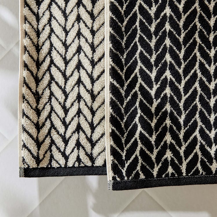 Nova Ecliptic Saga Chevron Cotton Jacquard Bath Towel - 70x140cm