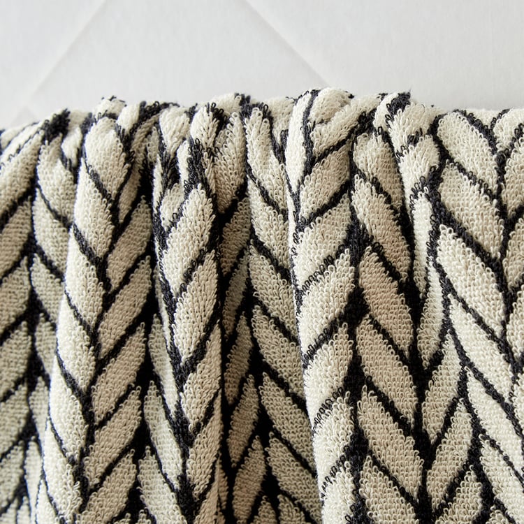 Nova Ecliptic Saga Chevron Cotton Jacquard Hand Towel - 60x40cm