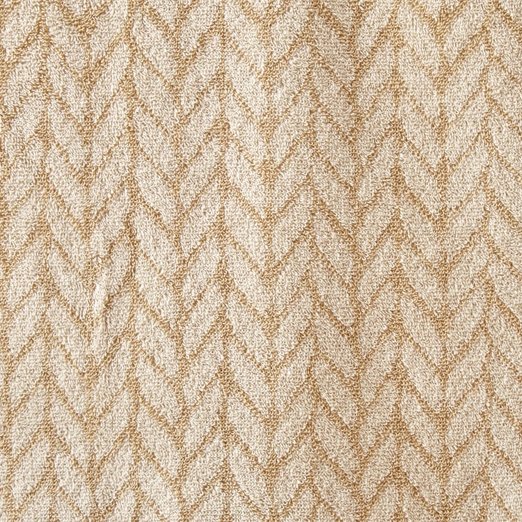 Nova Natural Tranquil Cotton Chevron Bath Towel - 70x140cm