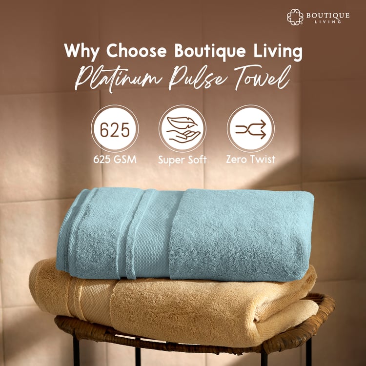BOUTIQUE LIVING Platinum Pulse Cotton Bath Towel - 150x75cm