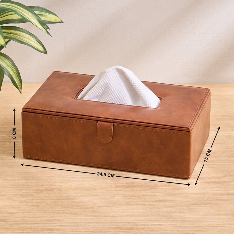 Orion Dohphy Wooden Tissue Box - 24.5x15x8cm