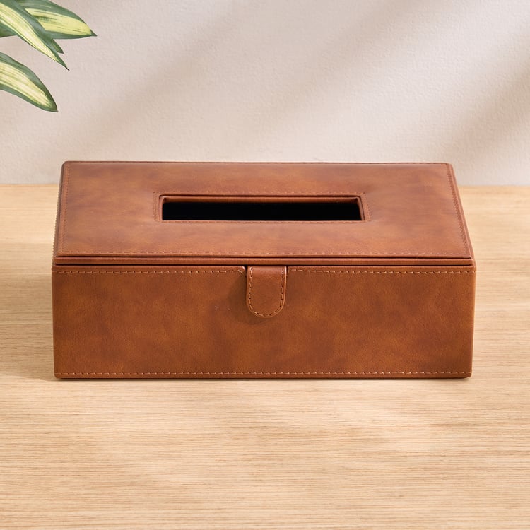 Orion Dohphy Wooden Tissue Box - 24.5x15x8cm