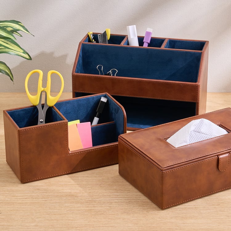 Orion Dohphy Wooden 5-Compartmet Desktop Organiser