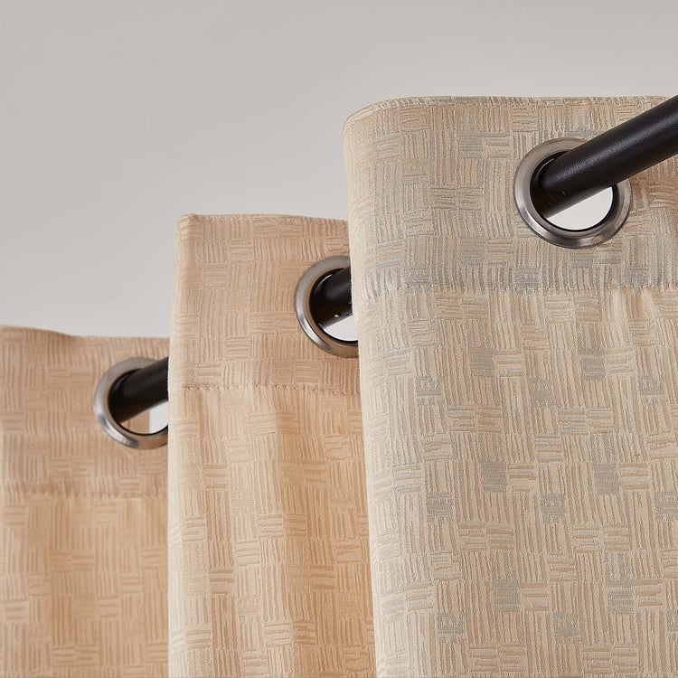 Eren Gleam Set of 4 Room-Darkening and Sheer Door Curtains - 7ft