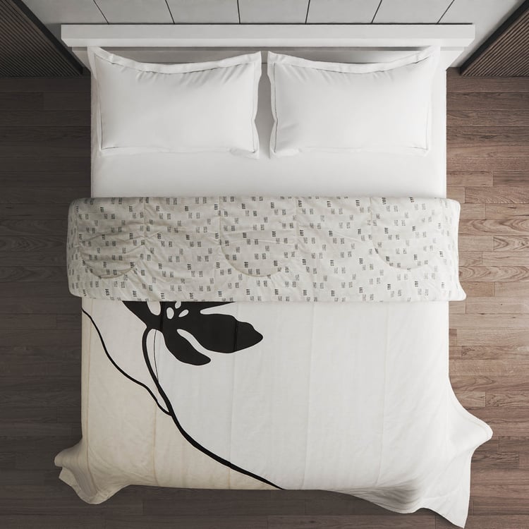 Ecliptic Saga Fleur Cotton Printed Reversible Double Comforter