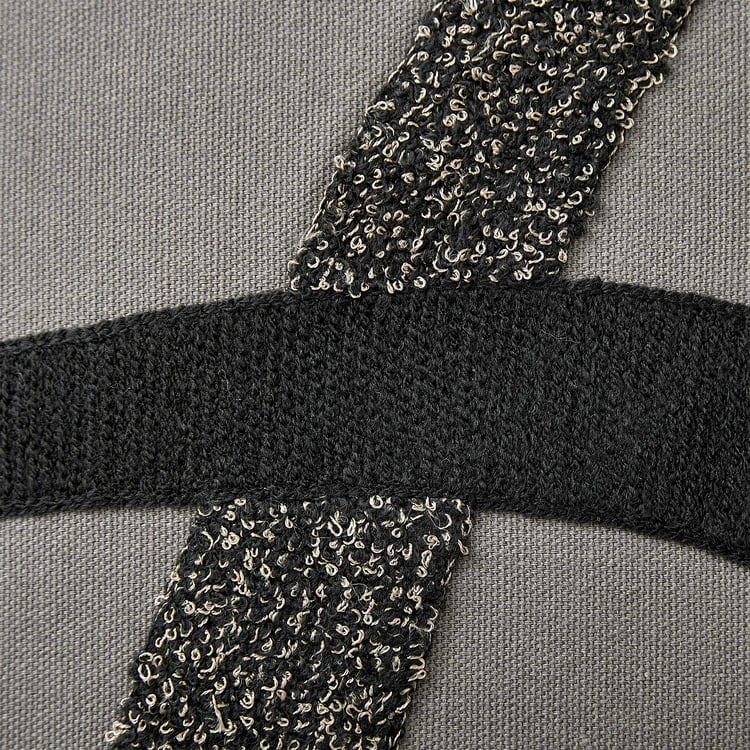 Monochrome Arce Appliqued Cushion Cover - 40x40cm